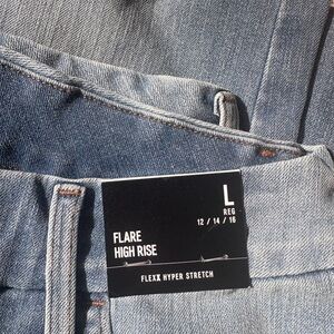 Express Flex Hyper stretch Flare High Rise Jeans